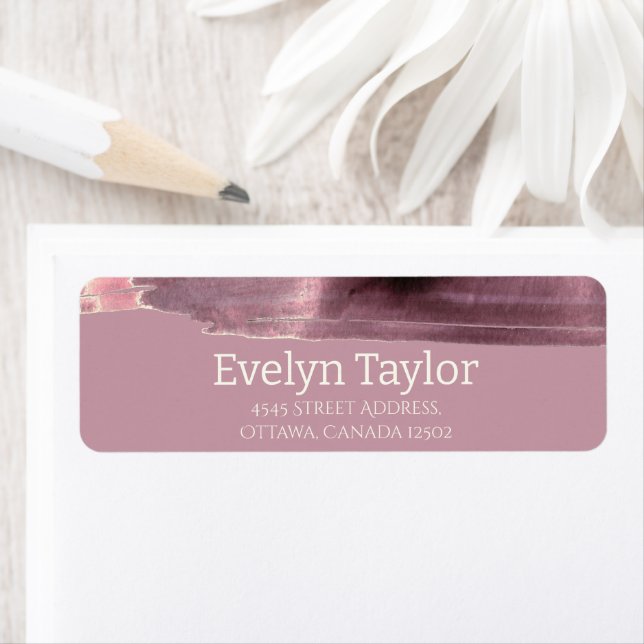 Mauve Dusty Rose Moderne Simple (En situation)