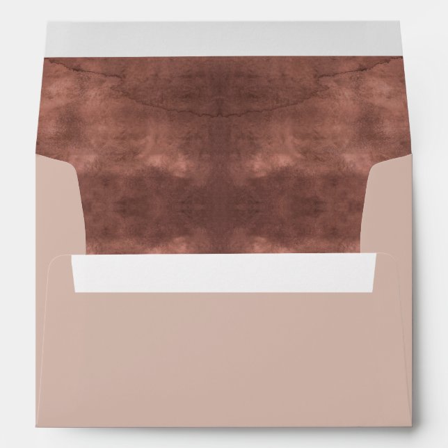 Mauve Dusty Rose Wedding Envelope (Back (Bottom))