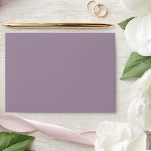 Mauve Elegant Script Minimalist Modern Wedding Envelope