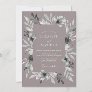 Mauve Ethereal Anemone Wedding Invitation