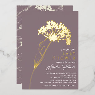 Mauve Floral Baby Shower