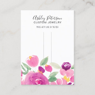 Mauve floral elegant hair clip barrette display business card