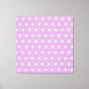 Mauve Geometric Art Deco Style Triangles Pattern Canvas Print