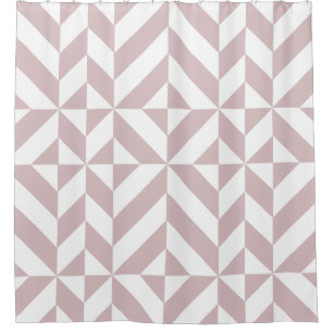 Mauve Geometric Deco Cube Pattern