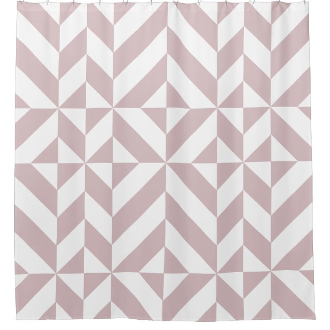 Mauve Geometric Deco Cube Pattern (Front)