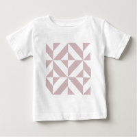 Mauve Geometric Deco Cube Pattern