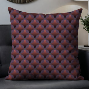 Mauve Geometric Modern Abstract Pattern in Purple Throw Pillow