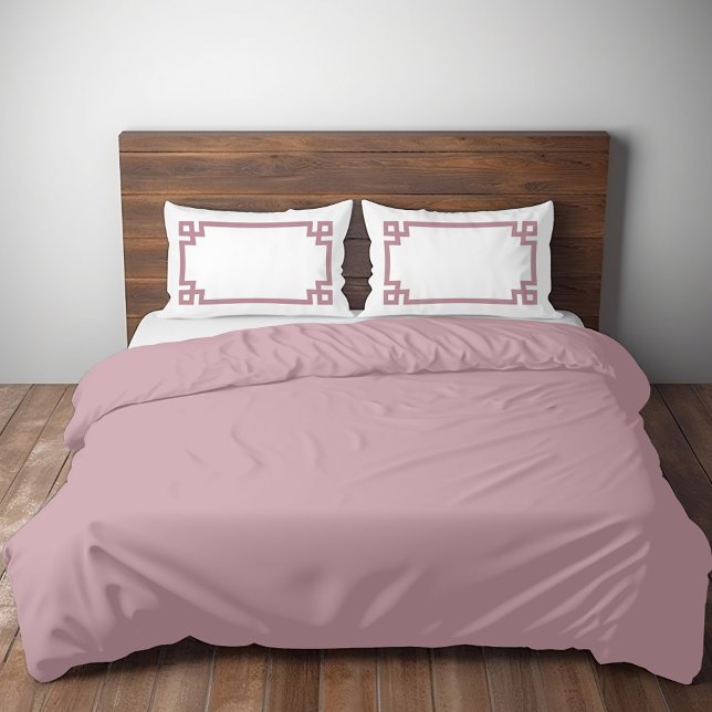 Mauve Greek Key Border Standard Pillowcase (Creator Uploaded)