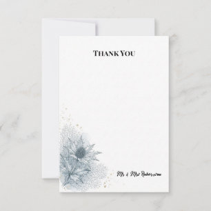 Mauve Hellebore Botanical Wedding Thank You Card