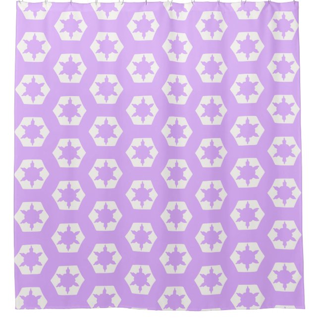 Mauve hexagon honeycomb starflake pattern (Front)