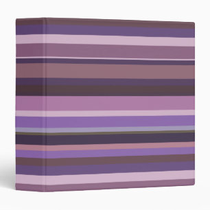 Mauve horizontal stripes binder