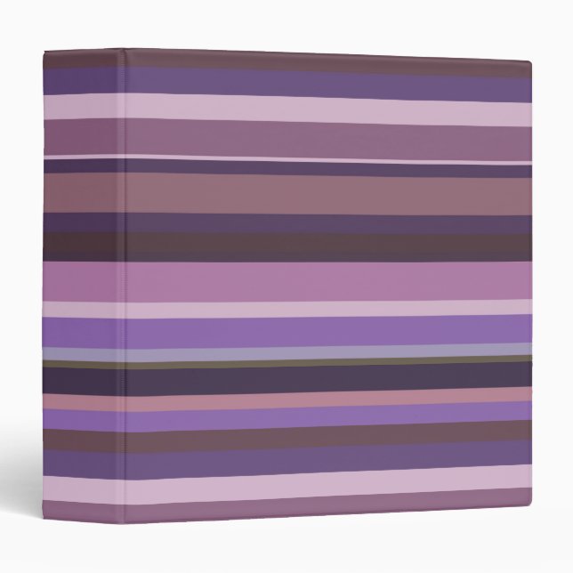 Mauve horizontal stripes binder (Front/Spine)