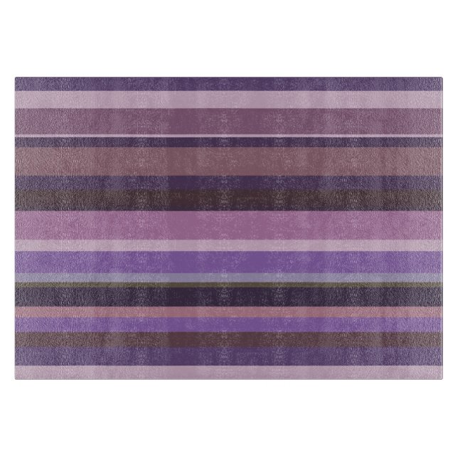 Mauve horizontal stripes cutting board (Front)