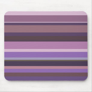Mauve horizontal stripes mouse pad
