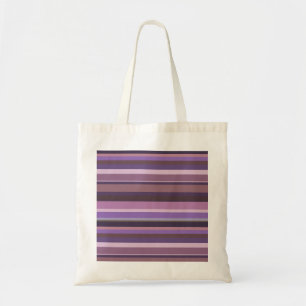 Mauve horizontal stripes tote bag