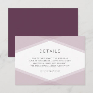 Mauve Layered Geometric Dark Purple Details Enclosure Card