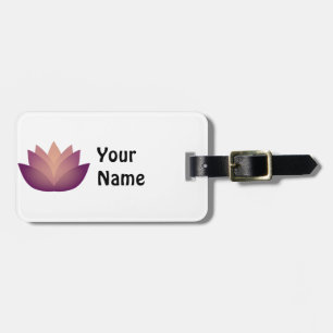 Mauve Lotus Flower design Luggage Tag
