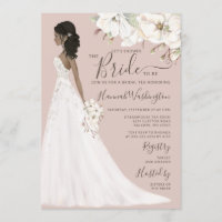 Mauve Magnolia Bride in Glitter Gown Bridal Tea
