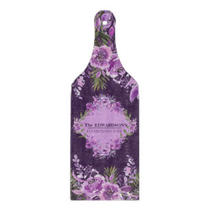 Mauve Meadows: A Tapestry of Flowers Cutting Board