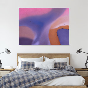“Mauve Mirage Flow” – Abstract Pink Blue Peach Canvas Print