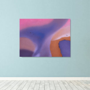 “Mauve Mirage Flow” – Abstract Pink Blue Peach Canvas Print