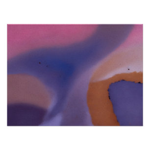 “Mauve Mirage Flow” – Abstract Pink Blue Peach Poster