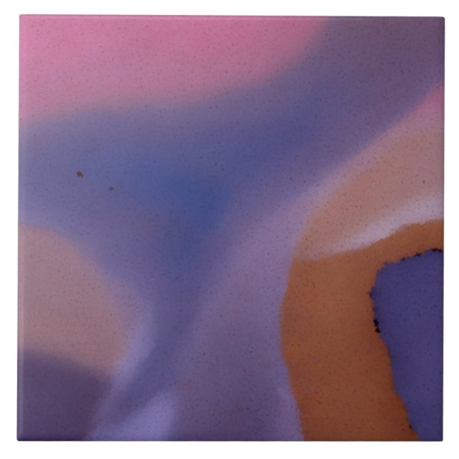 “Mauve Mirage Flow”  –  Abstract Pink Blue Peach Tile (Front)