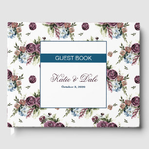 Mauve & Olive Customizable Guest Book