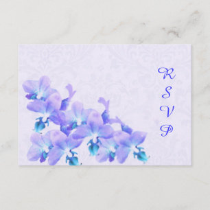 Mauve Orchids RSVP Card
