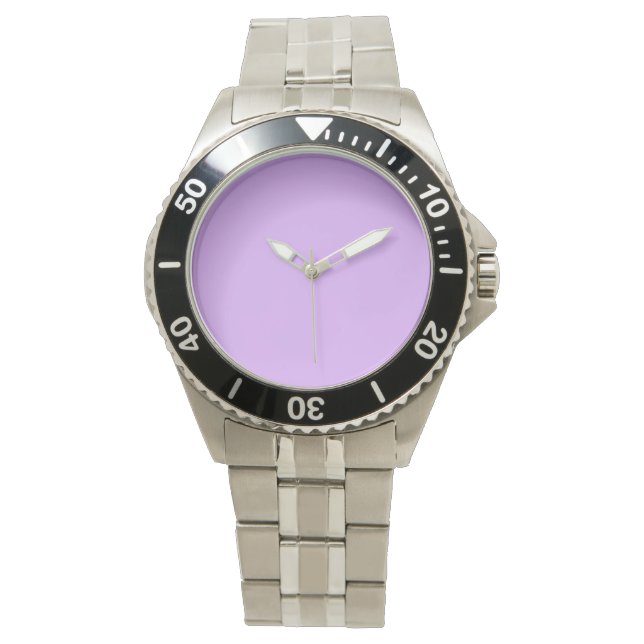 Mauve, pale violet hex code e0b0ff watch (Front)