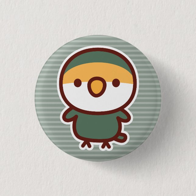 Mauve Peach-faced lovebird 1 Inch Round Button (Front)