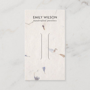 MAUVE PETAL HANDMADE PAPER  HAIR CLIP DISPLAY CARD