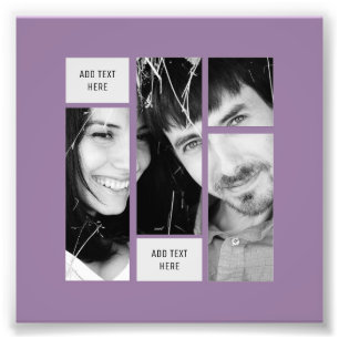 Mauve Photo Texte Modèle - Transfert À N'IMPORTE Q