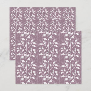 Mauve Pink Botanical Leaf Pattern Scrapbook Paper