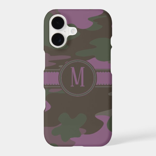 Mauve Pink | Green Camo Dark Monogram (Back)