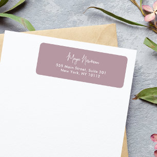 MAUVE PINK SIGNATURE MONOGRAM NAME
