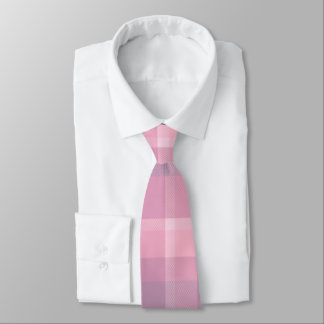 Mauve Plaid Pattern Tie