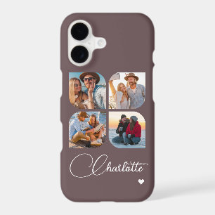 Mauve Plum 4 Photo Personalized Name