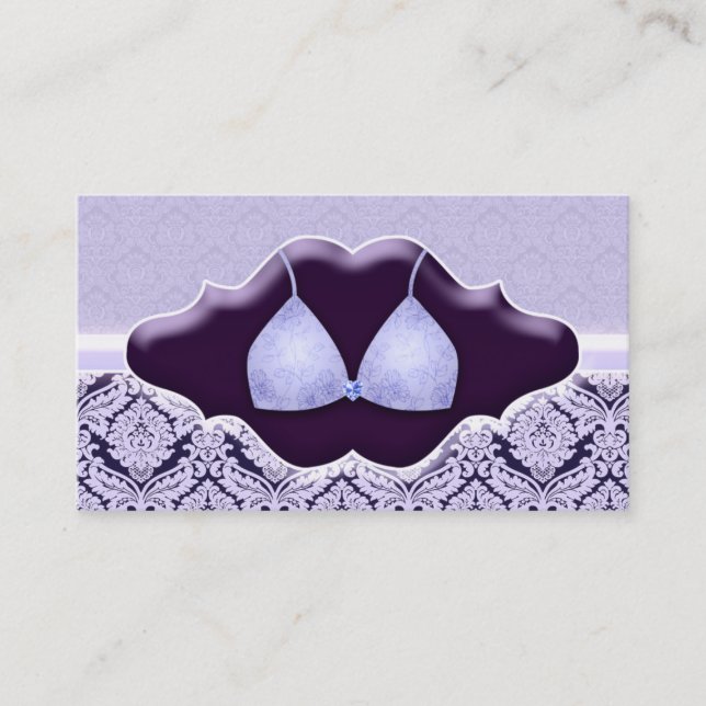 Mauve pourpre de soutien-gorge de damassé de carte (Devant)