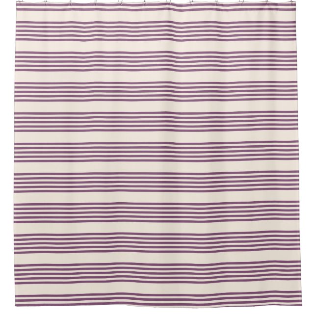 Mauve purple and beige five stripes pattern (Front)