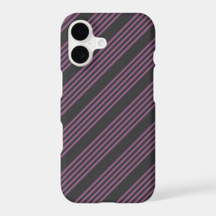 Mauve purple and charcoal five stripes pattern