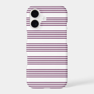 Mauve purple and white five stripes pattern