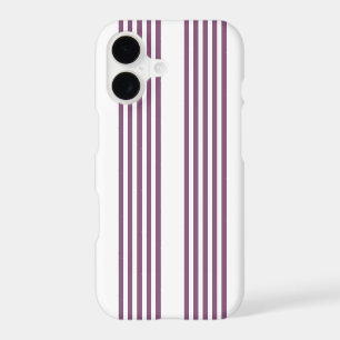 Mauve purple and white five stripes pattern