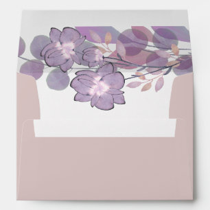 Mauve purple blush floral watercolor   envelope