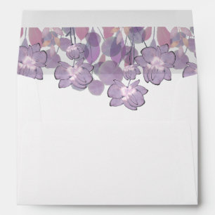 Mauve purple blush floral watercolor   envelope