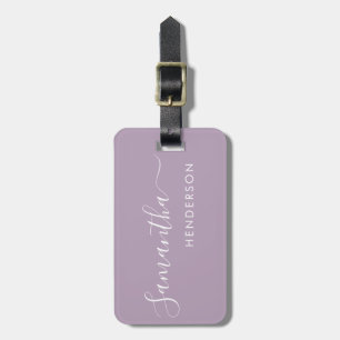 Mauve Purple Luggage Tags Wedding Table Plan/Favou