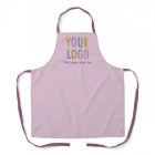 Mauve Purple Personalized Apron Custom Text & Logo