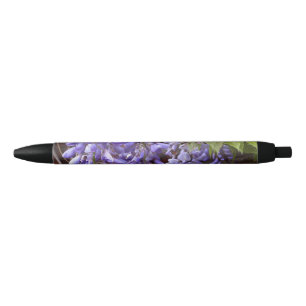 Mauve, Purple Wisteria Black Ink Pen