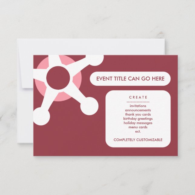 mauve retro jax invitation (Front)