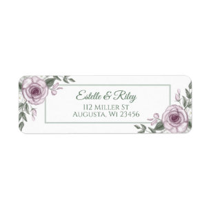 Mauve Rose Élégant floral